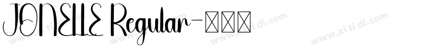 JONELLE Regular字体转换